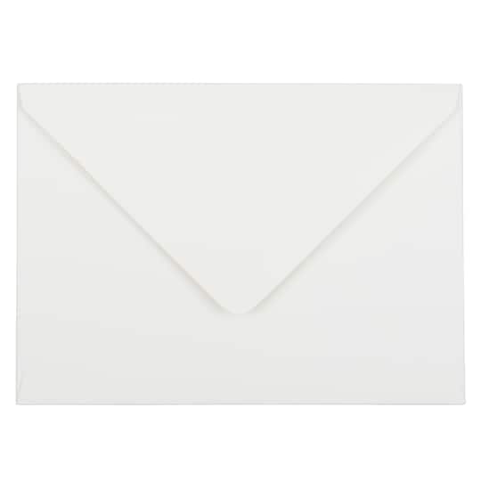 JAM Paper A7 Bright White Wove Strathmore Invitation Envelopes with Euro Flap